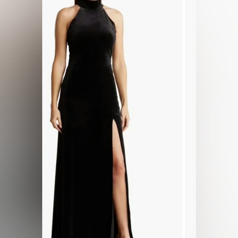 Chic Black Halter Maxi Dress